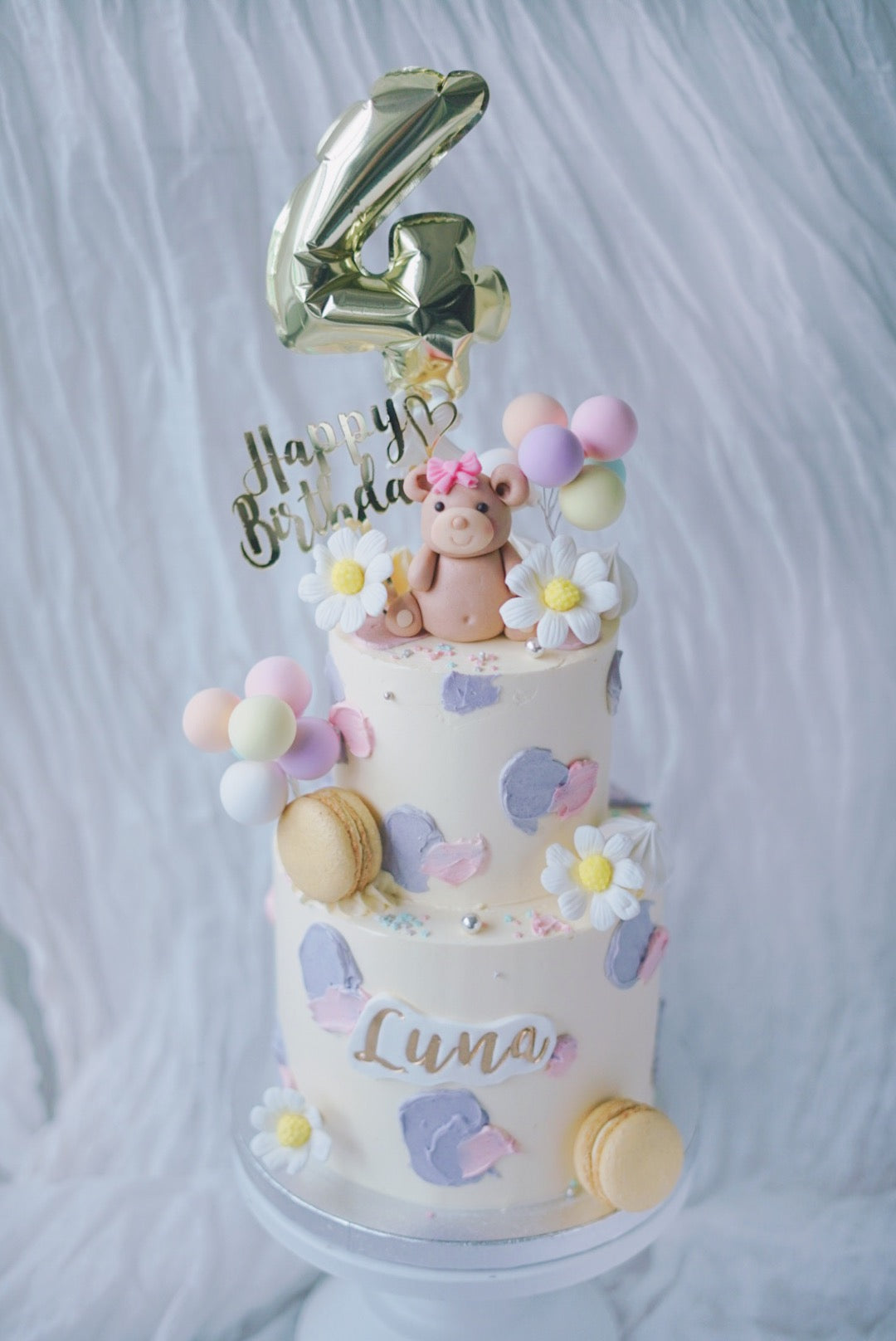 Baby Animal Cake- Daisy with Colourful Balloons