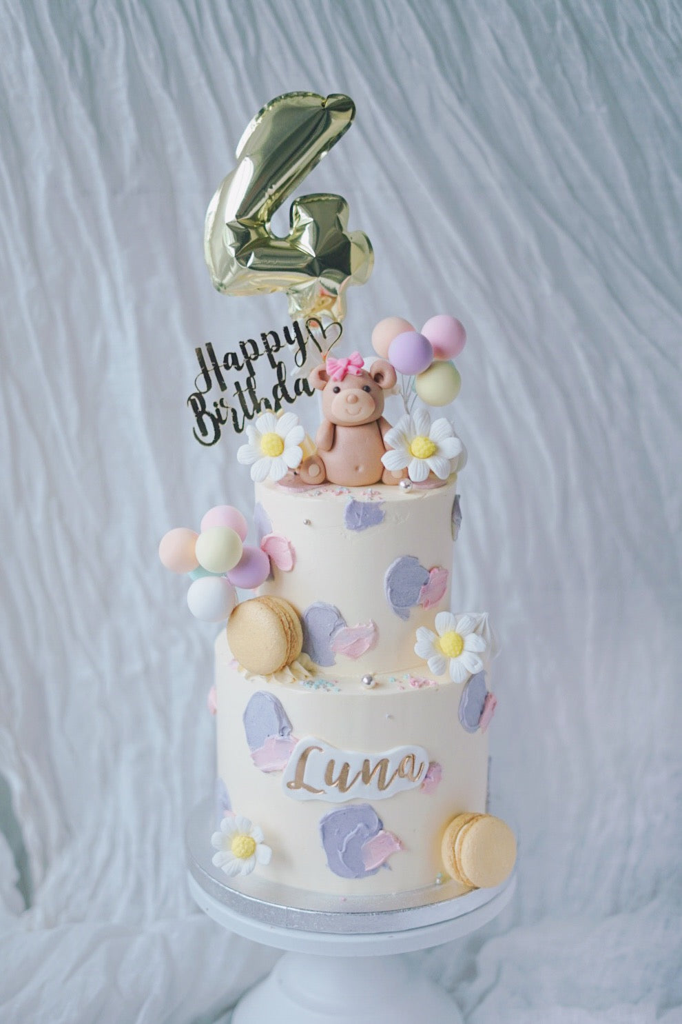 Baby Animal Cake- Daisy with Colourful Balloons