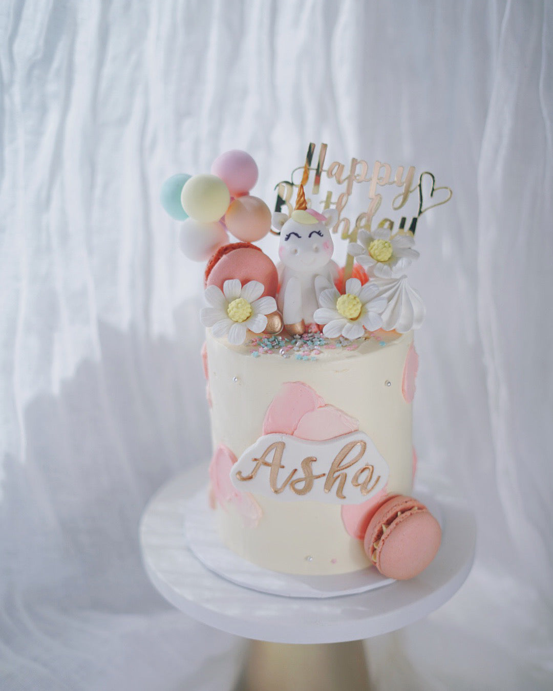 Baby Animal Cake- Daisy with Colourful Balloons