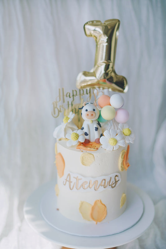 Baby Animal Cake- Daisy with Colourful Balloons