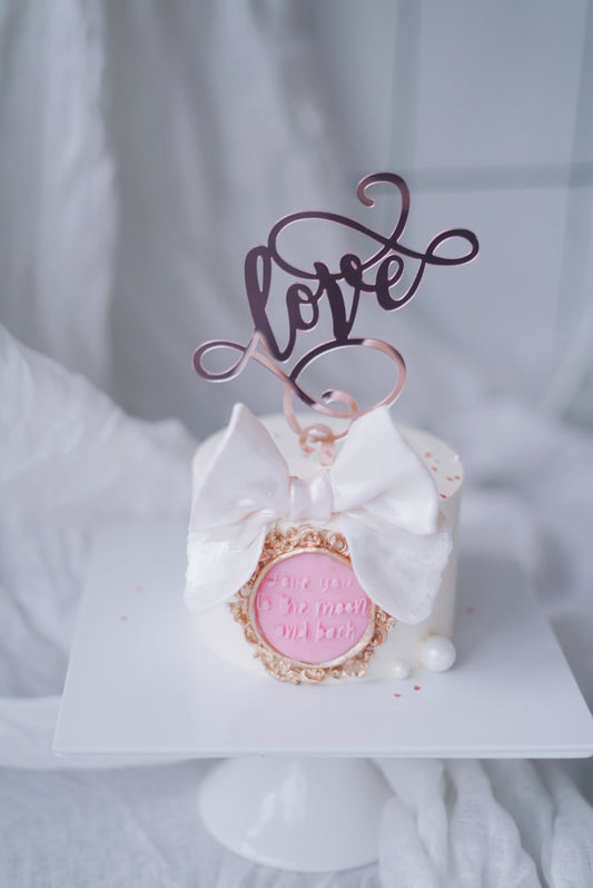 Mini Cake - Ribbon Love